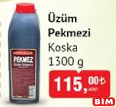 KOSKA ÜZÜM PEKMEZİ 1300 G KOSKA ÜZÜM PEKMEZİ 1300 G